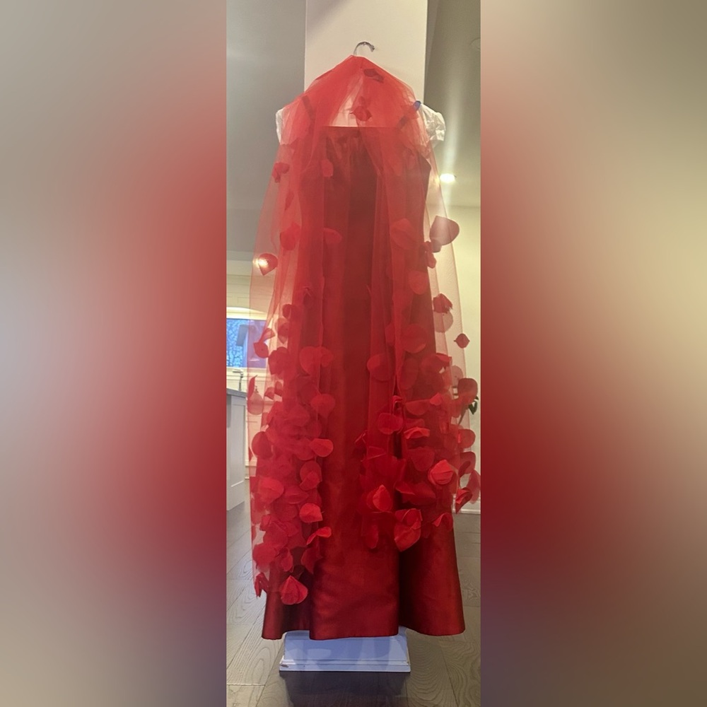 Elegant Red Strapless Dress